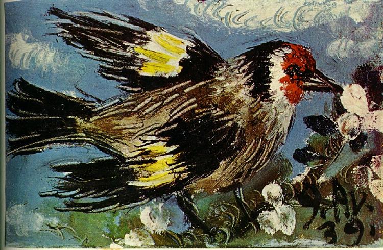 Pablo Picasso Oil Painting Untitled Birds Expressionism